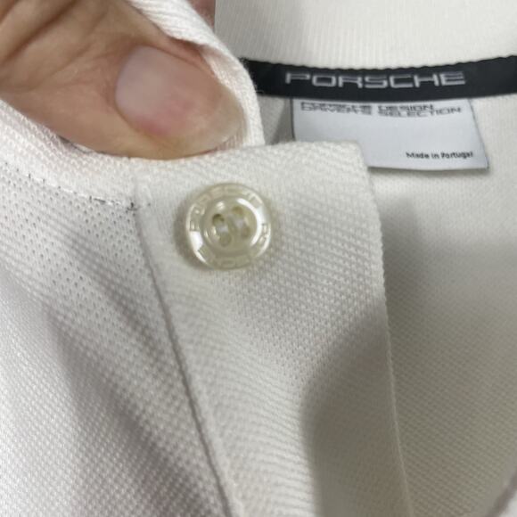 Porsche Drivers Selection Polo Shirt Mens 2XL XXL White Preppy Luxury Car Racing - Picture 8 of 10